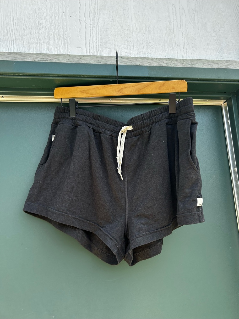 Vuori Black Casual Lounge Shorts with Branded Tab
